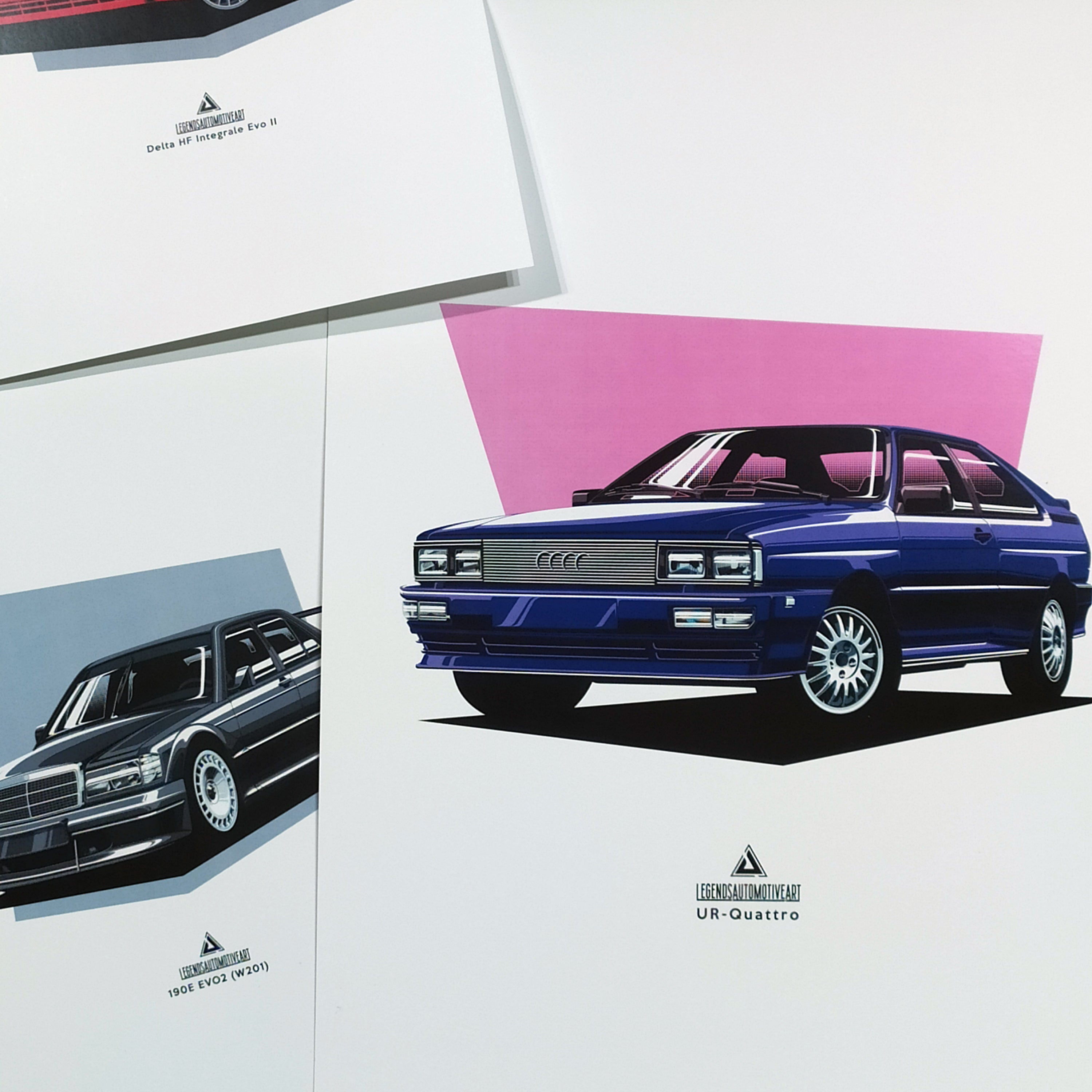 Legends Automotive Art | Audi Ur-Quattro High-Quality Poster